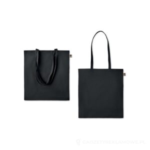Torba na zakupy z bawełny org. ZIMDE COLOUR - czarny – zdjęcia produktu