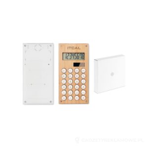 8-cyfrowy kalkulator bambusowy CALCUBAM - brazowy – zdjęcia produktu