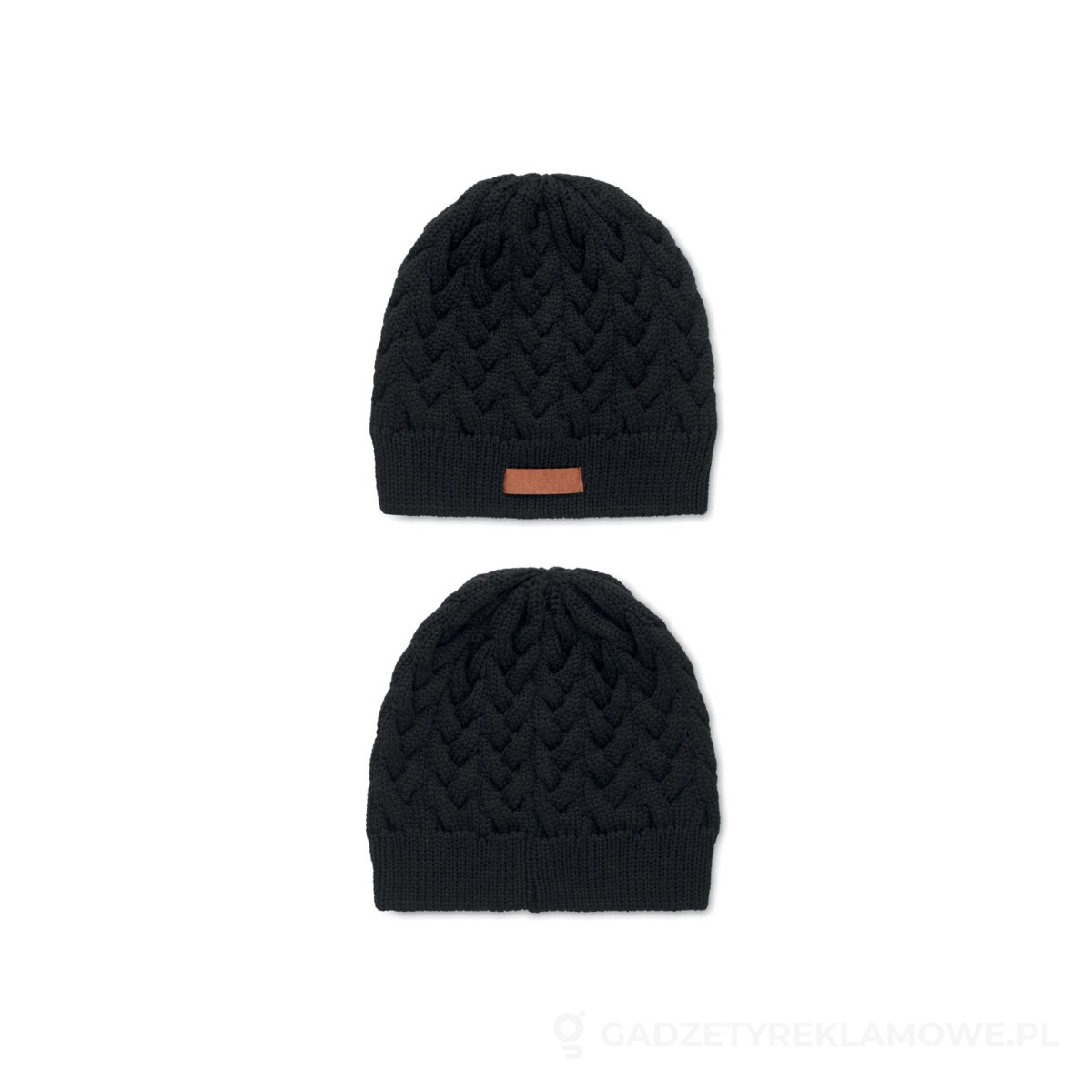 MO6659-03-wariant-watermark Czapka z dzianiny z RPET KATMAI - czarny – zdjęcia produktu