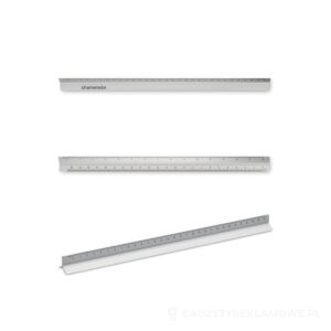 Linijka 30cm z aluminium TRIA - srebrny matowy – zdjęcia produktu