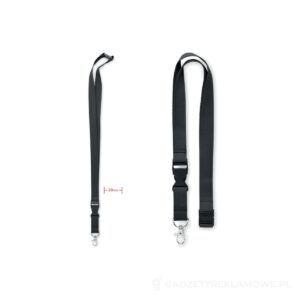 Smycz bawełniana 20mm LANNYCOT - czarny – zdjęcia produktu