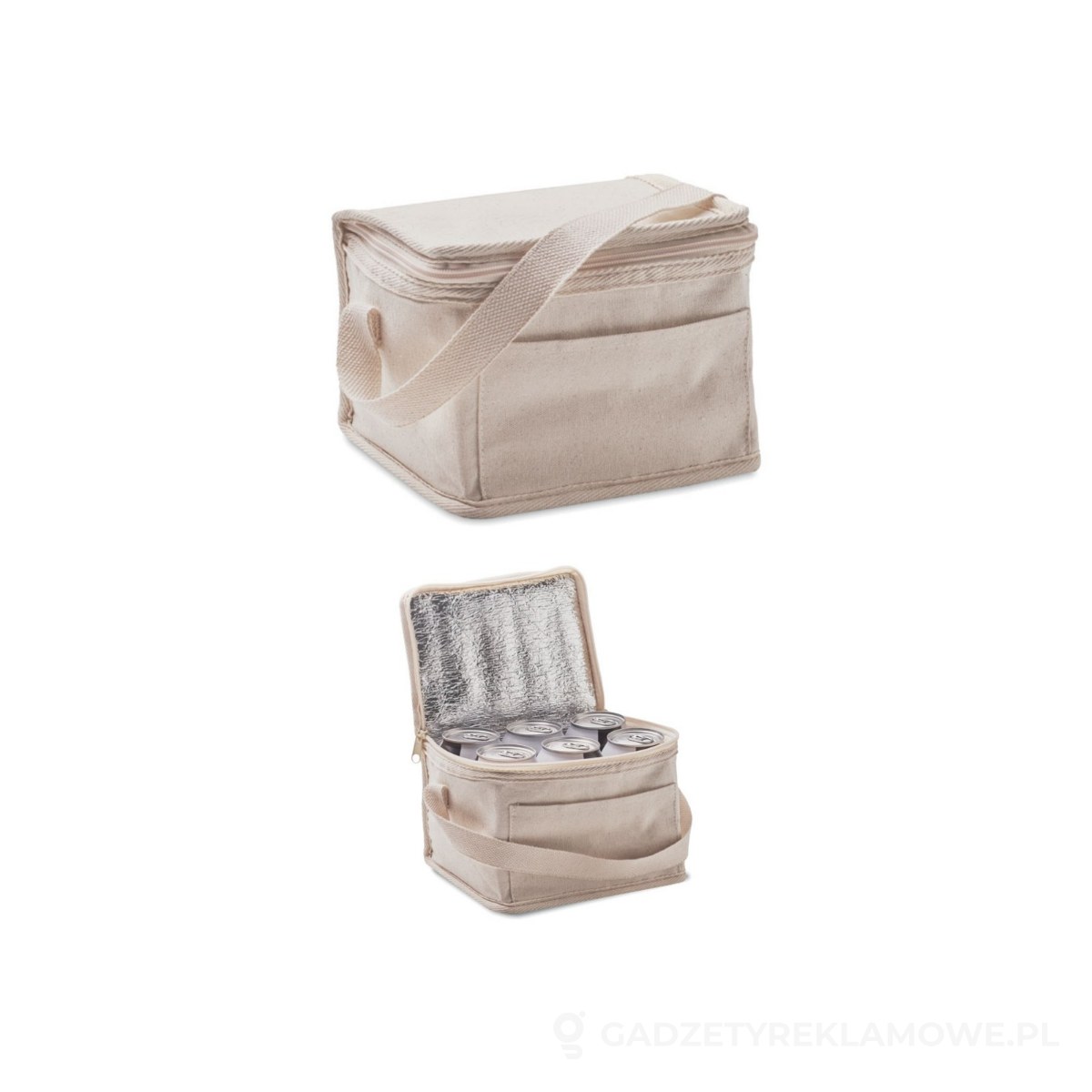 MO6803-13-wariant-watermark Torba chłodząca na 6 puszek EVAN - beżowy – zdjęcia produktu