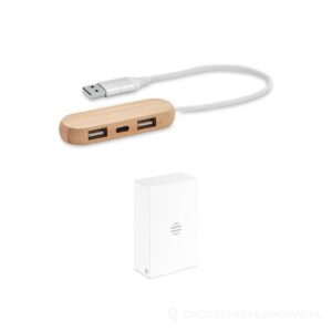 hub USB z podwójnym wejściem VINA C - brazowy – zdjęcia produktu