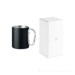 Metalowy dwuścienny kubek300ml TRUMBA - czarny – zdjęcia produktu