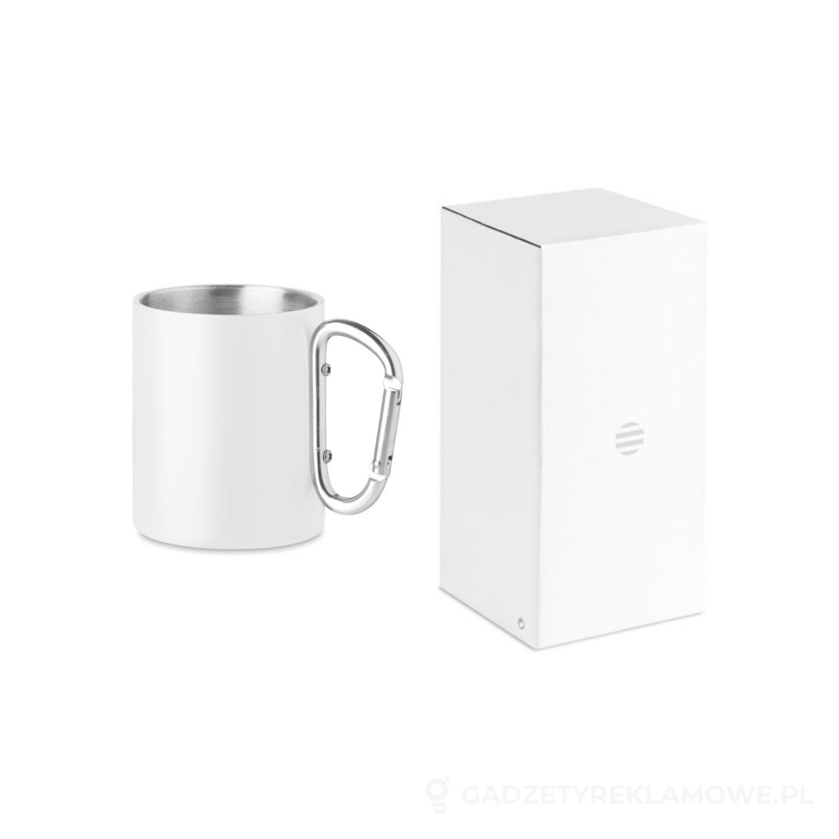 MO6918-06-wariant-watermark Kubek z karabińczykiem AROM - biały – zdjęcia produktu