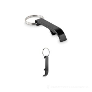 Aluminiowy brelok z recyklingu OVIKEY - czarny – zdjęcia produktu