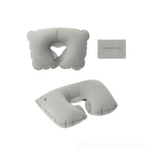 Nadmuchiwana poduszka w etui TRAVELCONFORT - szary – zdjęcia produktu