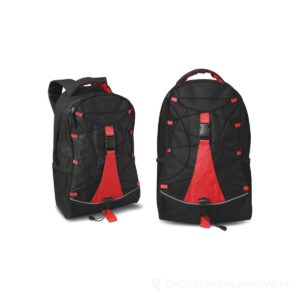 Czarny plecak MONTE LEMA - czerwony – zdjęcia produktu