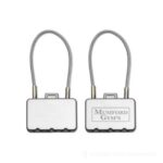 Kłódka do bagażu. THREECODE - srebrny matowy – zdjęcia produktu