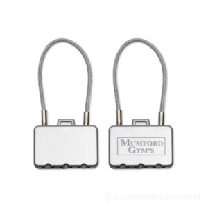 Kłódka do bagażu. THREECODE - srebrny matowy – zdjęcia produktu