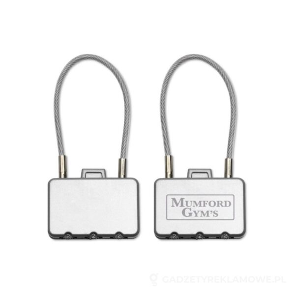 MO8354-16-wariant-watermark Kłódka do bagażu. THREECODE - srebrny matowy – zdjęcia produktu