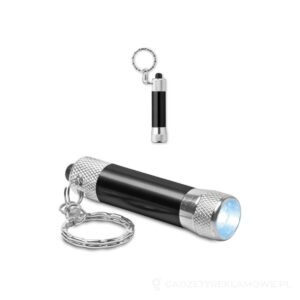 Aluminiowy brelok latarka ARIZO - czarny – zdjęcia produktu