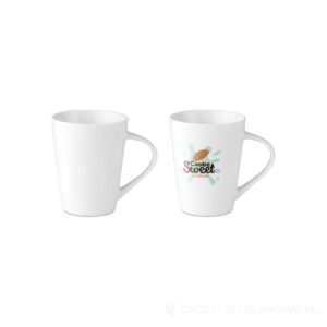 Porcelanowy kubek stożkowy ROME - biały – zdjęcia produktu