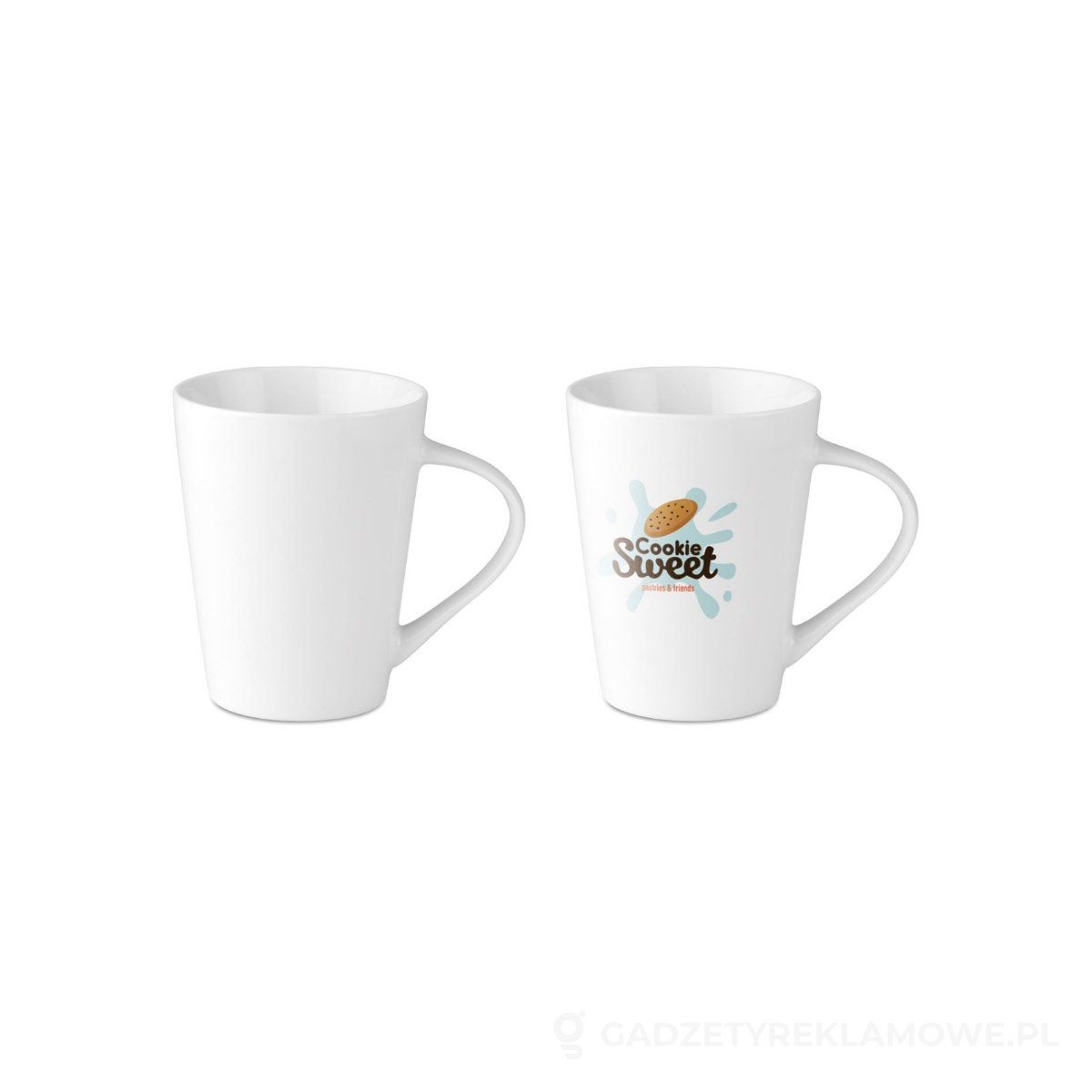 MO9078-06-wariant-watermark Porcelanowy kubek stożkowy ROME - biały – zdjęcia produktu
