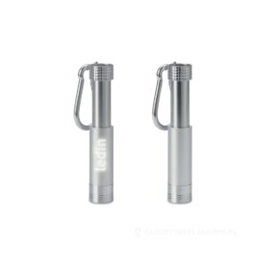 Brelok aluminiowy LED POP LIGHT - srebrny – zdjęcia produktu