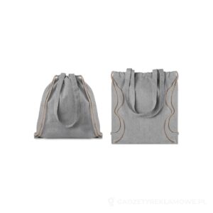 Torba na zakupy z recyklingu MOIRA DUO - szary – zdjęcia produktu