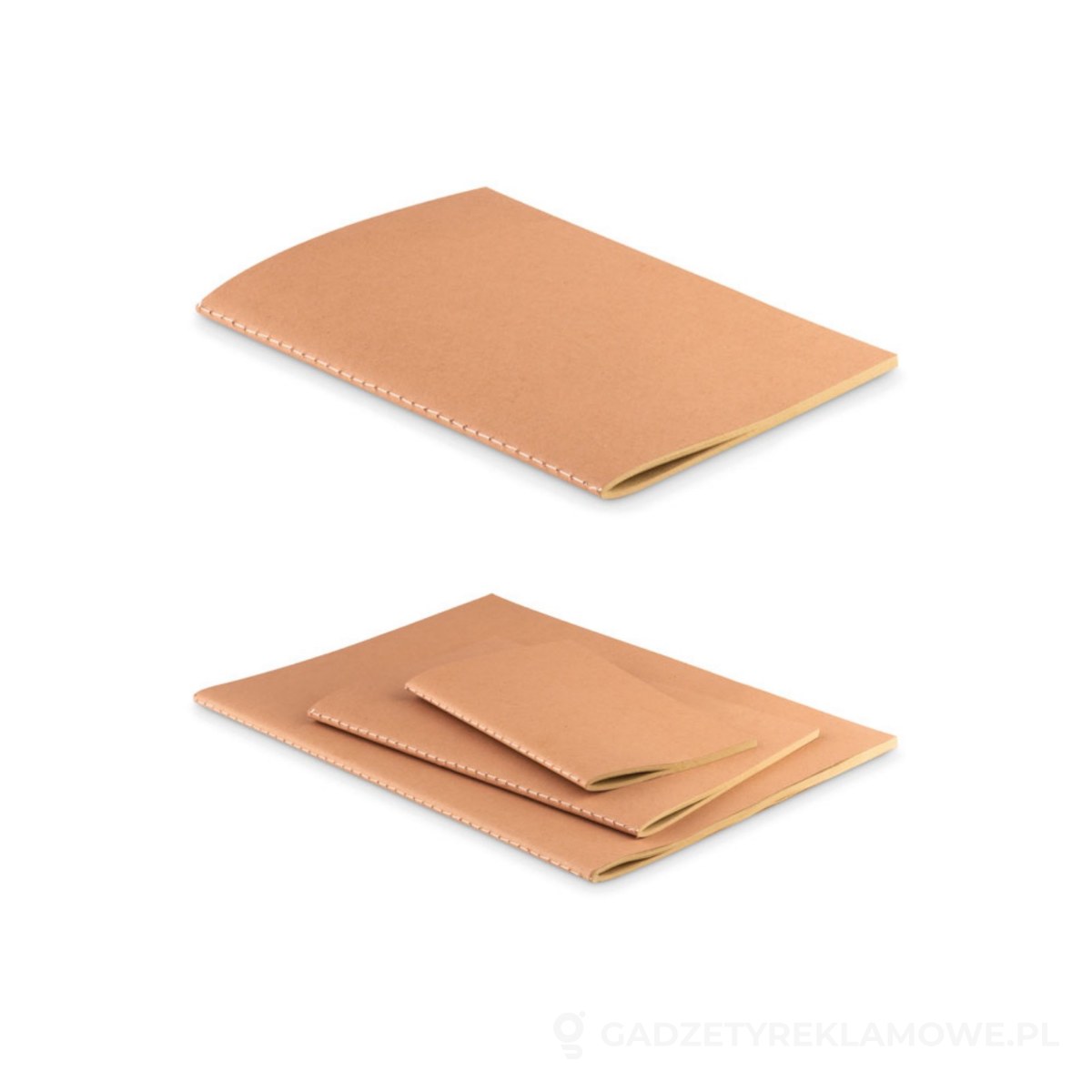 MO9867-13-wariant-watermark Notatnik A5 MID PAPER BOOK - beżowy – zdjęcia produktu