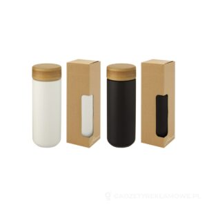 Lumi ceramiczny kubek z bambusową pokrywką o pojemności 300 ml – dostępne kolory
