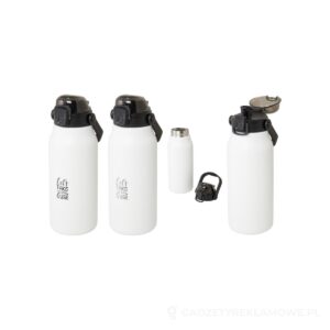 Giganto butelka o pojemności 1600 ml wykonana ze stali nierdzewnej z recyklingu z miedzianą izolacją próżniową posiadająca ce - biały – zdjęcia produktu