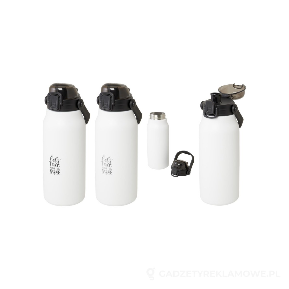 PFC-10078901-wariant-watermark Giganto butelka o pojemności 1600 ml wykonana ze stali nierdzewnej z recyklingu z miedzianą izolacją próżniową posiadająca ce - biały – zdjęcia produktu