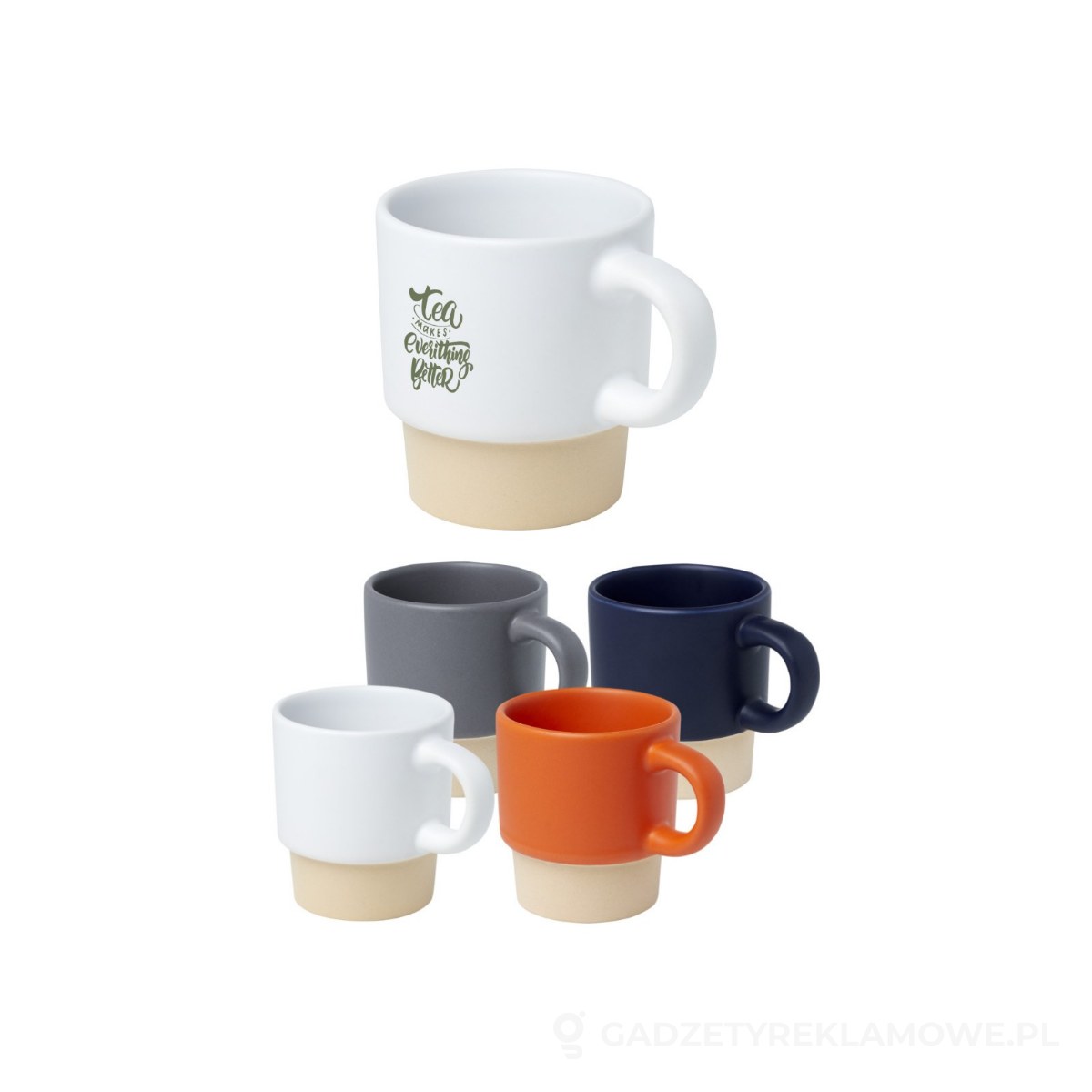 PFC-10080501-wariant-watermark Olympia kubek do espresso z glinianym dnem, z możliwością układania w stosy, 130 ml - biały – zdjęcia produktu