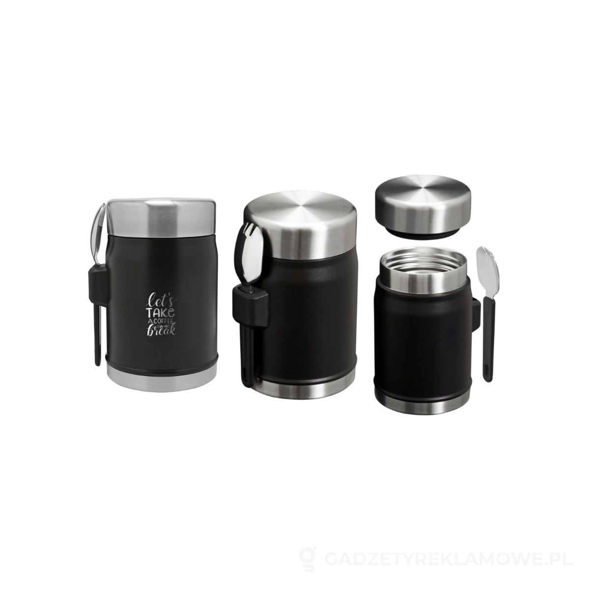 PFC-10088190-wariant-watermark Słoik na żywność Stanley Legendary z łyżko-widelcem, o pojemności 400 ml - czarny – zdjęcia produktu