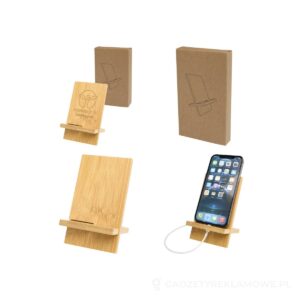 Ceibo zdejmowany stojak na telefon z bambusa - brazowy – zdjęcia produktu