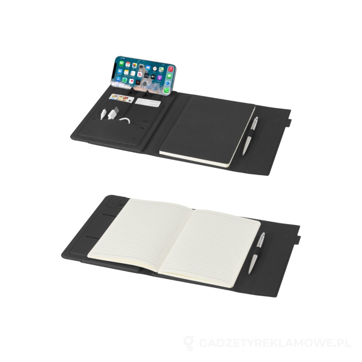 PFC-10786890-wariant-watermark Liberto teczka z notatnikiem do pisania - czarny – zdjęcia produktu