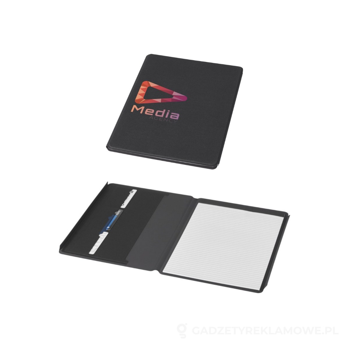 PFC-10786990-wariant-watermark Kunveno teczka z notatnikiem do pisania - czarny – zdjęcia produktu