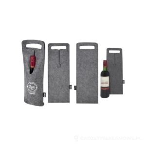Felta filcowa torba na wino o pojemności 75 cl wykonana z materiałów z recyklingu z certyfikatem GRS - szary – zdjęcia produktu