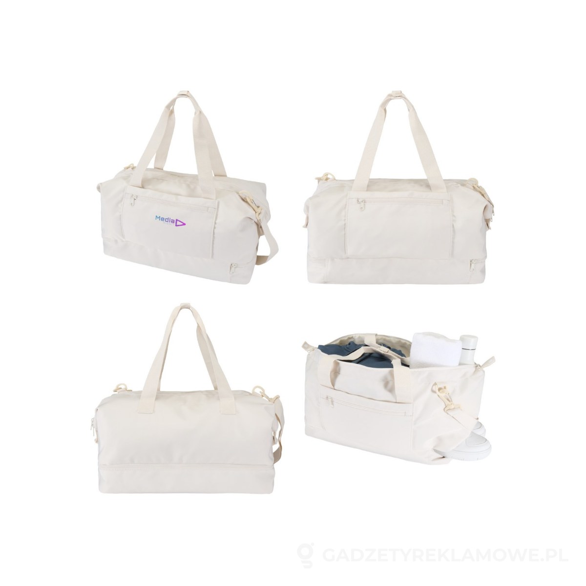 PFC-12076302-wariant-watermark Trip Aware™, torba podróżna wykonana z materiałów z recyklingu, 42 l - biały – zdjęcia produktu