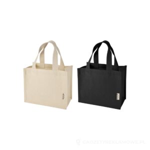 Odessa mini torba na zakupy z dnem wykonana bawełny z recyklingu z certyfikatem GRS o gramaturze 220 g/m² i pojemności 9 l – dostępne kolory