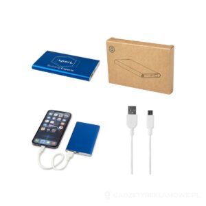 Pep powerbank o pojemności 4000 mAh Type-C z aluminium pochodzącego z recyklingu - niebieski – zdjęcia produktu