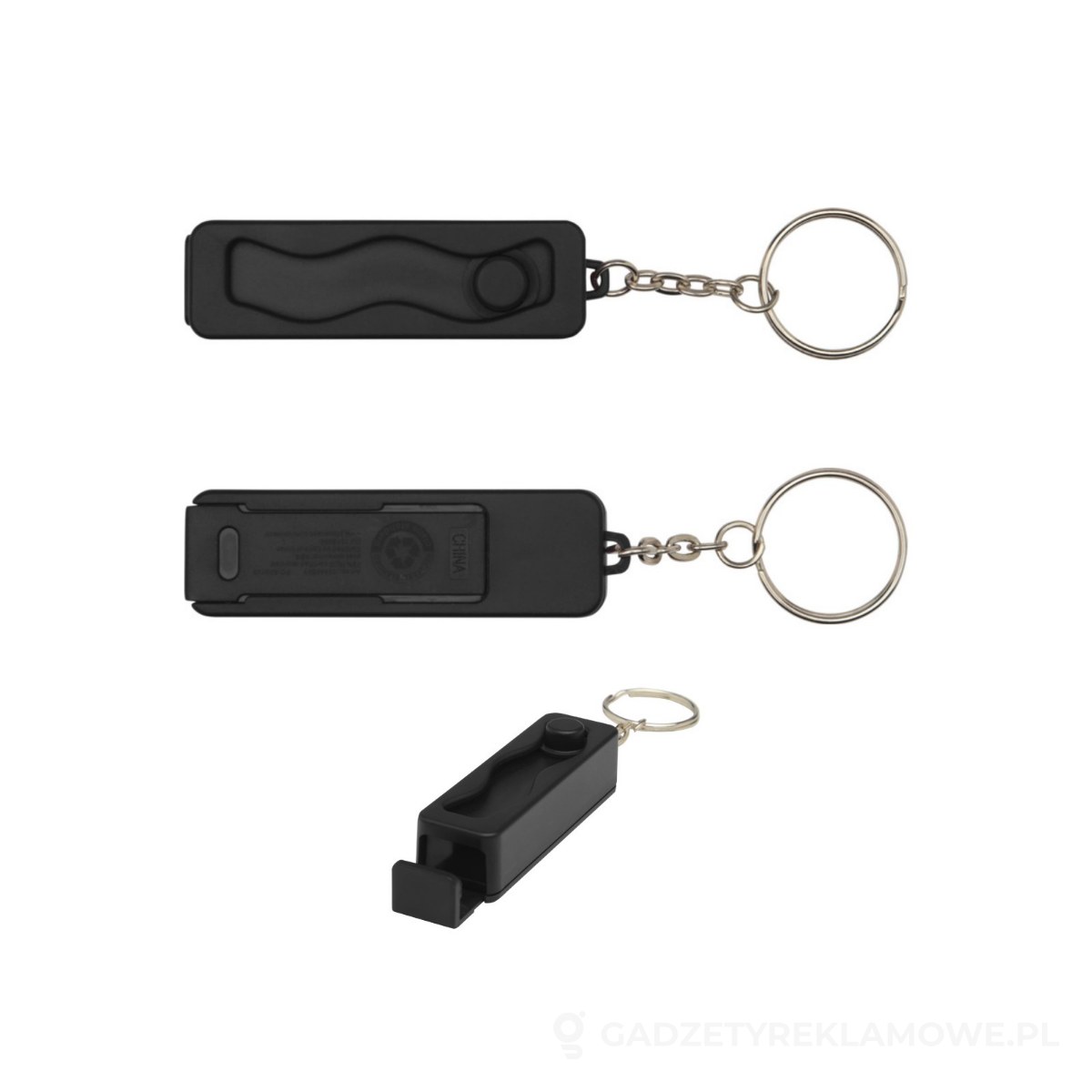 PFC-12446090-wariant-watermark Aggia podstawka pod telefon z bambusa z zabawką sensoryczną z tworzyw sztucznych pochodzących z recyklingu - czarny – zdjęcia produktu