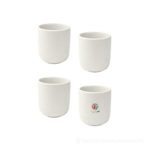 Male kubki ceramiczne o pojemności 200 ml - zestaw 2 sztuk - biały – zdjęcia produktu