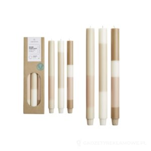 Originalhome świece warstwowe z wapienia — zestaw 3 sztuk - biały – zdjęcia produktu
