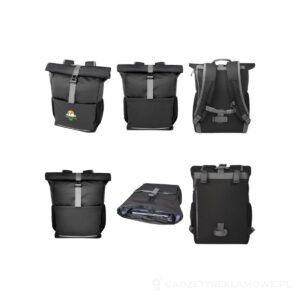 Aqua wodoodporna torba rowerowa o pojemności 20 l na 15-calowego laptopa wykonana z materiałów z recyklingu z certyfikatem GR - czarny – zdjęcia produktu