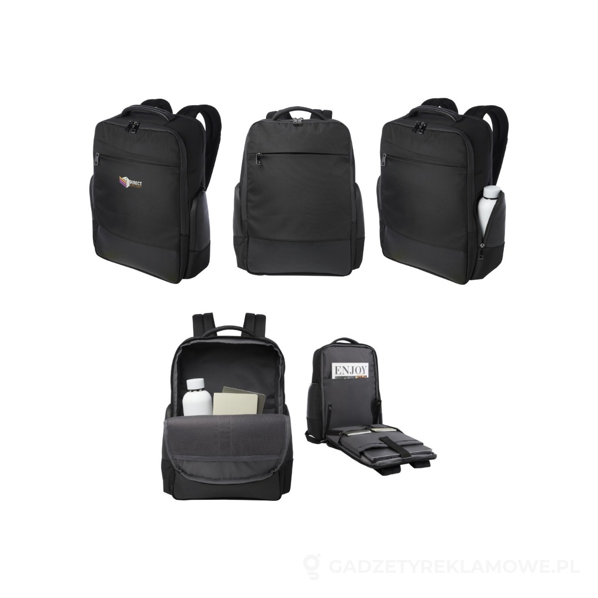 PFC-13005690-wariant-watermark Expedition Pro plecak na laptopa 15,6-cali o pojemności 25 l wykonany z materiałów z recyklingu z certyfikatem GRS - czarny – zdjęcia produktu