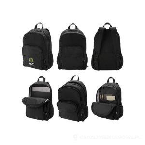 Trend Plus plecak na laptopa o przekątnej 15-cali o pojemności 20 l wykonany z materiałów z recyklingu z certyfikatem GRS - czarny – zdjęcia produktu
