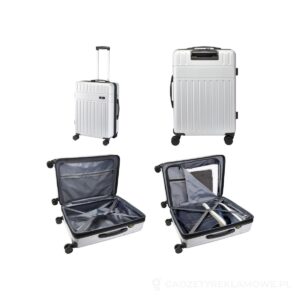 Rover rozszerzana walizka na kółkach z tworzyw sztucznych pochodzących z recyklingu na 24-calowego laptopa z certyfikatem GRS o pojemności 70 l - szary – zdjęcia produktu