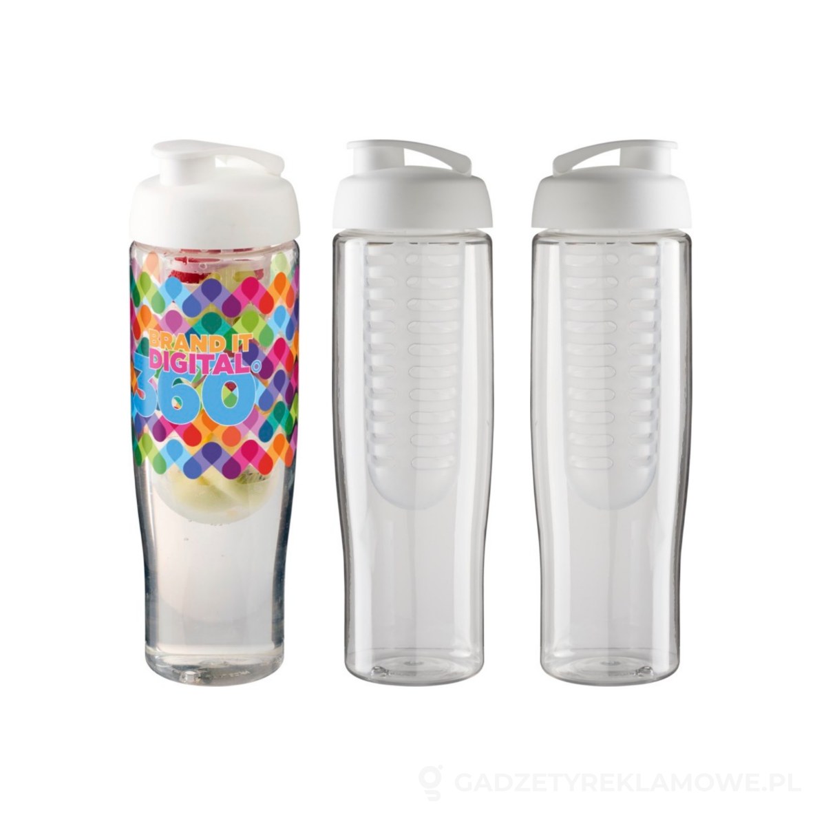 PFC-210041-wariant-watermark Bidon H2O Tempo® o pojemności 700 ml z wieczkiem zaciskowym zmożliwością przyrządzania wody smakowej – zdjęcia produktu