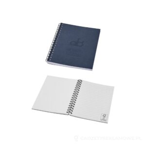 Desk-Mate® kolorowy kołonotatnik A6 z materiałów z recyklingu - niebieski – zdjęcia produktu