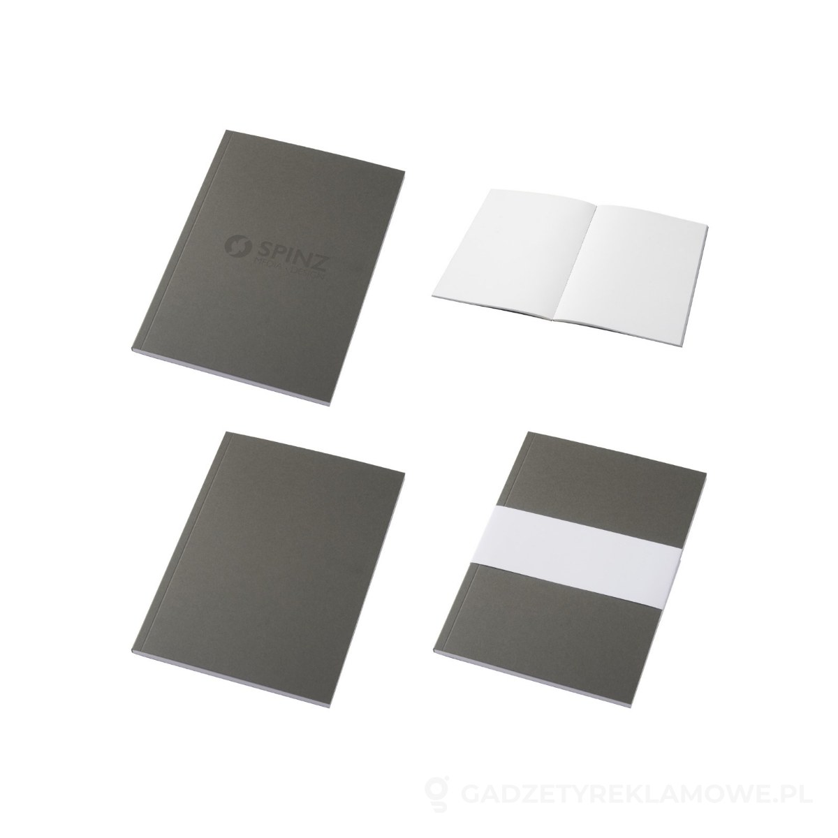 PFC-21024382-wariant-watermark Notatnik A5 Novella Austen z miękką okładką, 50 kartek - szary – zdjęcia produktu