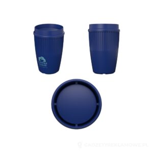 Cirrus kubek o pojemności 350 ml z pokrywką 360° - niebieski – zdjęcia produktu