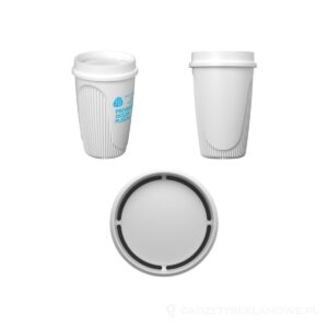 Alto kubek o pojemności 350 ml z pokrywką 360° - biały – zdjęcia produktu