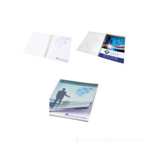 Notatnik Desk-Mate® w formacie A5 z przedziałką i okładką wykonaną z PP - biały – zdjęcia produktu