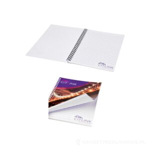 Notatnik Desk-Mate® w formacie A4 z przedziałką - biały – zdjęcia produktu