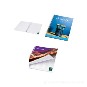 Notatnik Desk-Mate® w formacie A5 z przedziałką - biały – zdjęcia produktu