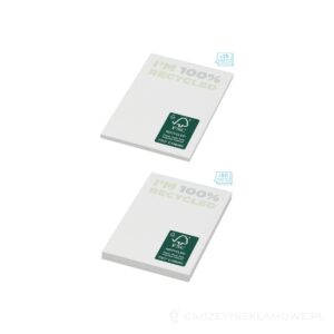 Karteczki samoprzylepne z recyklingu o wymiarach 50 x 75 mm Sticky-Mate® - biały – zdjęcia produktu
