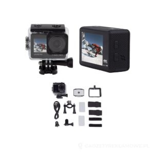 Prixton DV670 kamera sportowa 4K z dwoma ekranami - czarny – zdjęcia produktu
